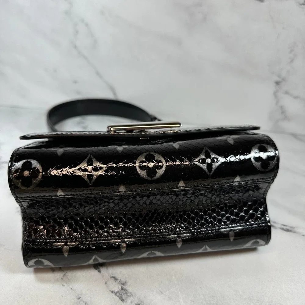Louis Vuitton Python Twist Monogram Snakeskin Crossbody Bag PM Black/Silver LV - Picture 10 of 15
